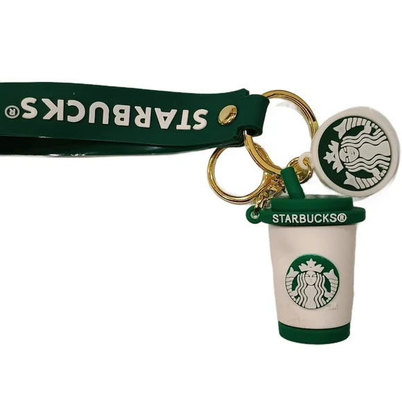 Starbucks Green and White Cup Keychain - Picture 2 of 2